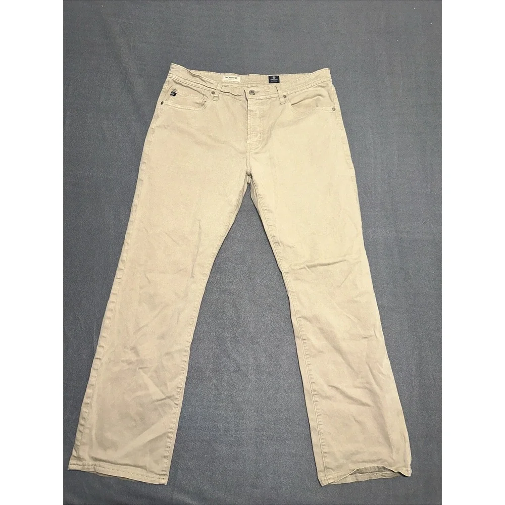Adriano Goldschmied Pants Mens 36x34 Tan The Protege Chino Straight Leg AG